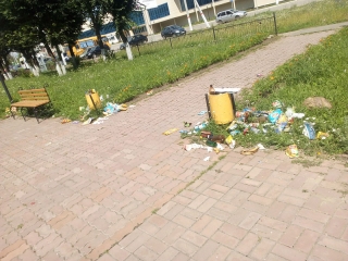Ядрин - город переполненных мусорок
